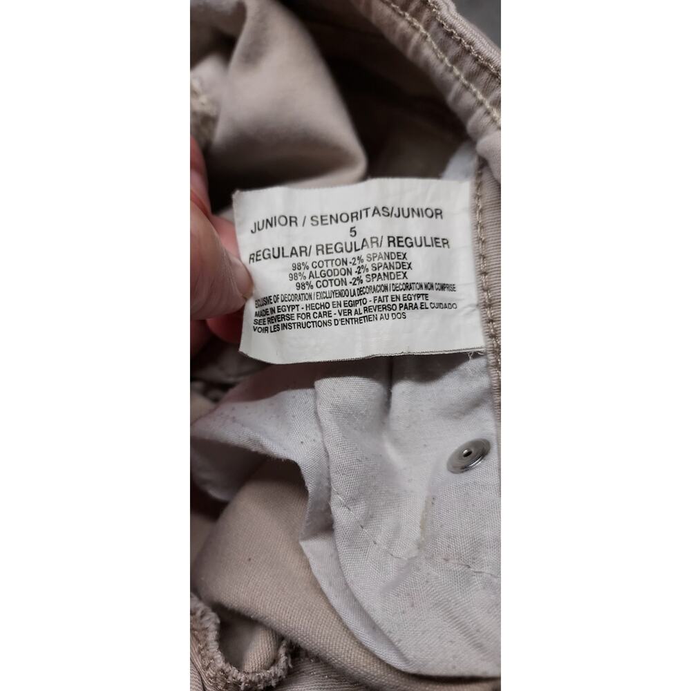 VTG Y2K l.e.i. Sophia Hipster Flare Low Rise Khaki Jeans Size 5 - Picture 7 of 15